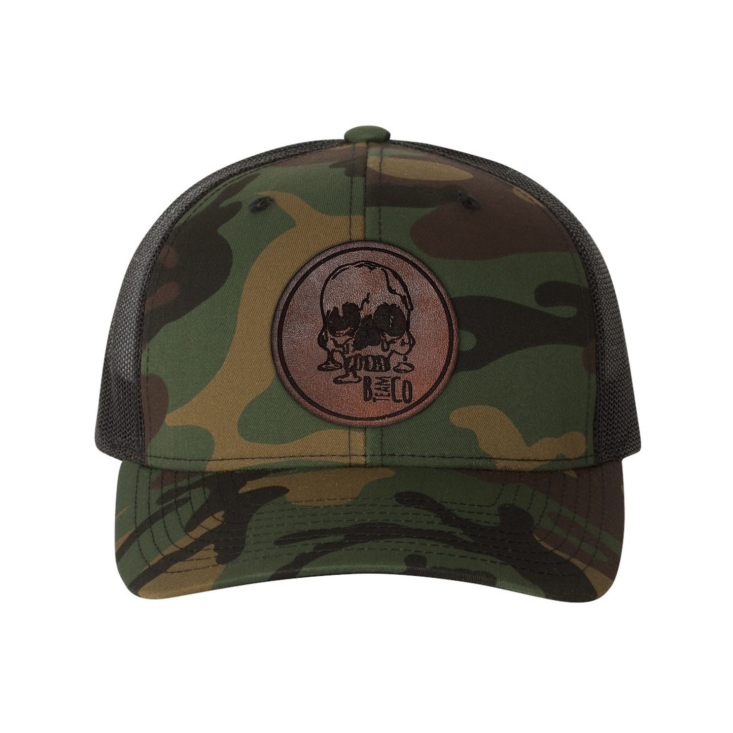 Skully Leather Snap-Back