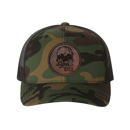 Skully Leather Snap-Back